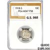 Image 1 : 1918-S Mercury Silver Dime PGA MS67 FSB
