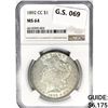Image 1 : 1892-CC Morgan Silver Dollar NGC MS64
