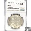 Image 1 : 1881-CC Morgan Silver Dollar NGC MS67