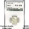 Image 1 : 1875-S Twenty Cent Piece NGC MS67
