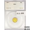 Image 1 : 1851-C Rare Gold Dollar SEGS MS61