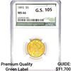 Image 1 : 1893 $5 Gold Half Eagle NGC MS66