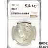Image 1 : 1923 Silver Peace Dollar NGC MS67