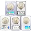 Image 2 : 1923 Set (5) Silver Peace Dollar MS64