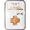 Image 1 : 1932(C) 1/2 Pice India Bronze NGC MS64 RD