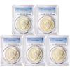 Image 1 : 1923 Set (5) Silver Peace Dollar PCGS MS63