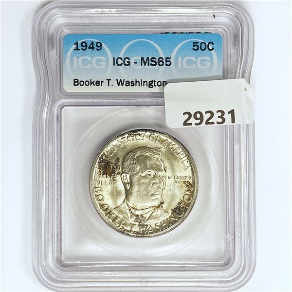 1949 Booker T Half Dollar ICG MS65