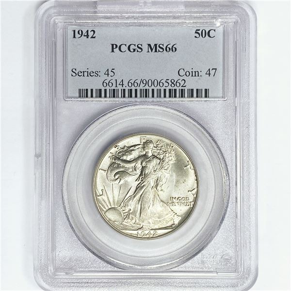 1942 Walking Liberty Half Dollar PCGS MS66