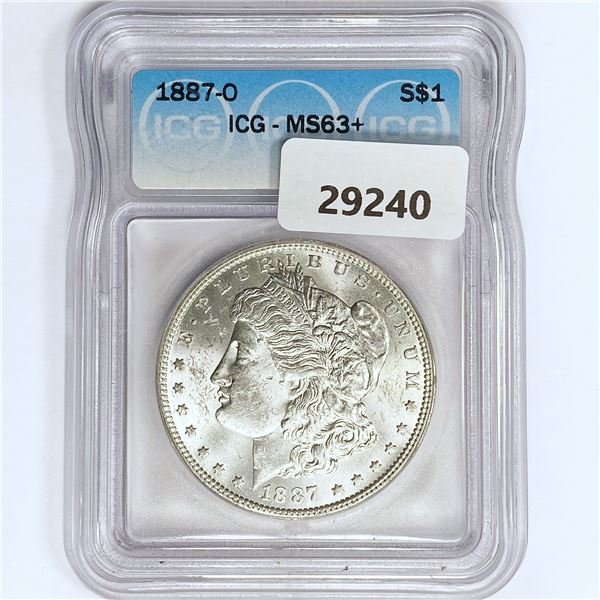 1887-O Morgan Silver Dollar ICG MS63+