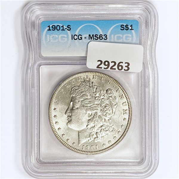 1901-S Morgan Silver Dollar ICG MS63
