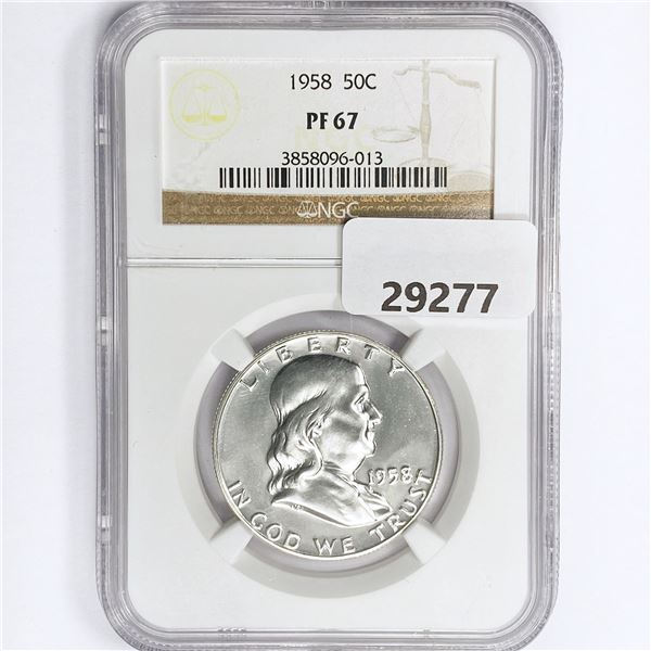 1958 Franklin Half Dollar NGC PF67