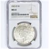 Image 1 : 1923-D Silver Peace Dollar NGC MS61