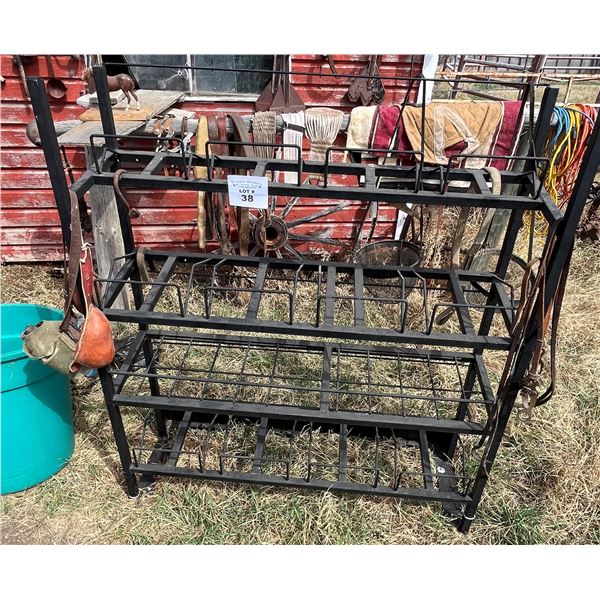 Metal rack, 2 new muzzles & bridle