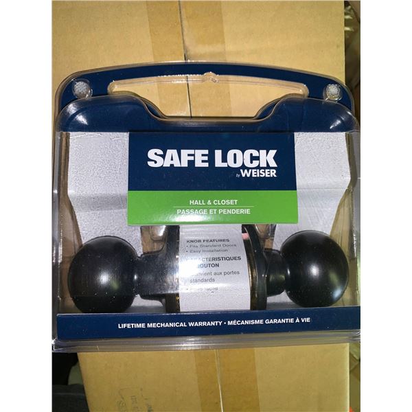 Weiser Safe Lock Hall & Closet Nickel Set - NEW
