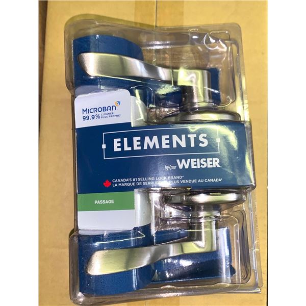 Weiser Elements Chrome Handle Passage set- NEW
