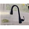 Image 1 : Delta Grenville Single Handle Pull Down Matte Black Kitchen Faucet