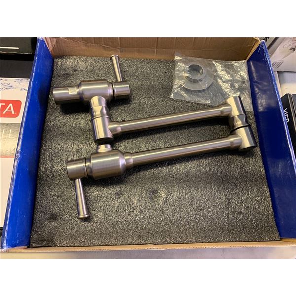 Westmount Waterworks Royal Double Lever Swinging Wall Mount Pot Filler