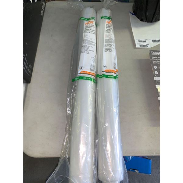HDX Medium Duty 4lbs-Clear Plastic Sheeting 500sq ft ( 8.5ft x 58ft) - LOT OF 2 ROLLS