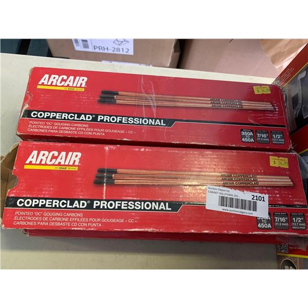 Arcair Copperclad Professional Pointed DC Gouging Carbon Rods Lot of 4 Boxes