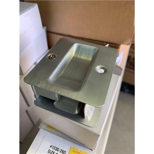 Satin Chrome Pocket Door Pull Passage Handles -LOT OF 12