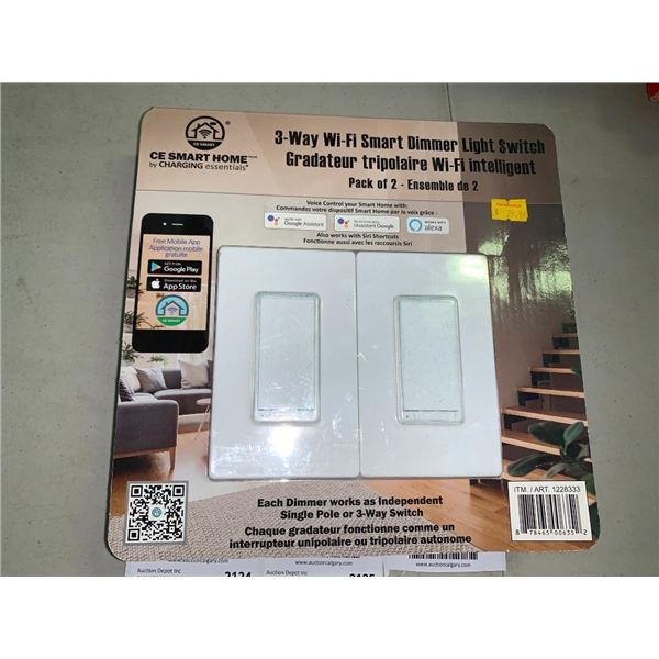 CE Smart Home 3 Way WiFi Smart Dimmer Light Switches Pack of 2