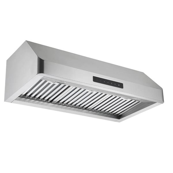 Ancona Model AN-1256 36 Inch Pro Series Undercabinet 650 CFM Range Hood with Night Light, Stainless 