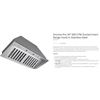 Image 2 : Ancona Model AN-1327 36 Inch Pro 34 inch 600CFM ducted insert range hood, Stainless Steel