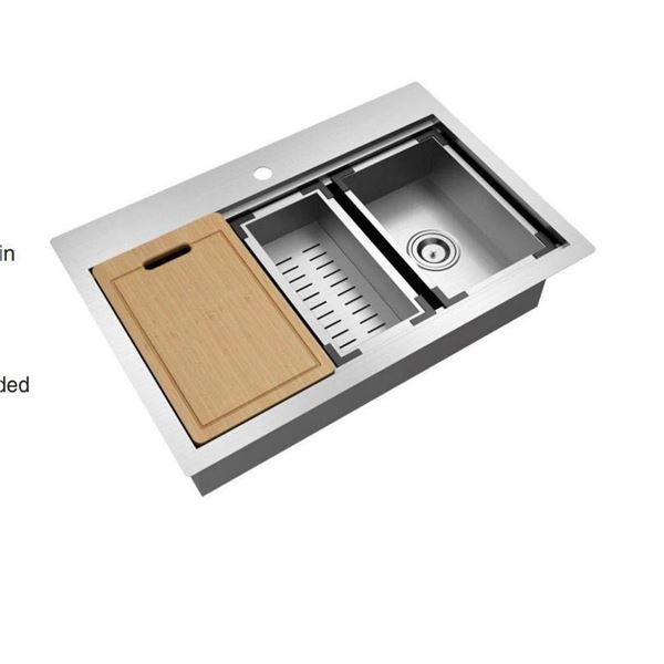 Chive Model 9332211WS Dual Mount Workstaton stainless steel Kitchen Sink