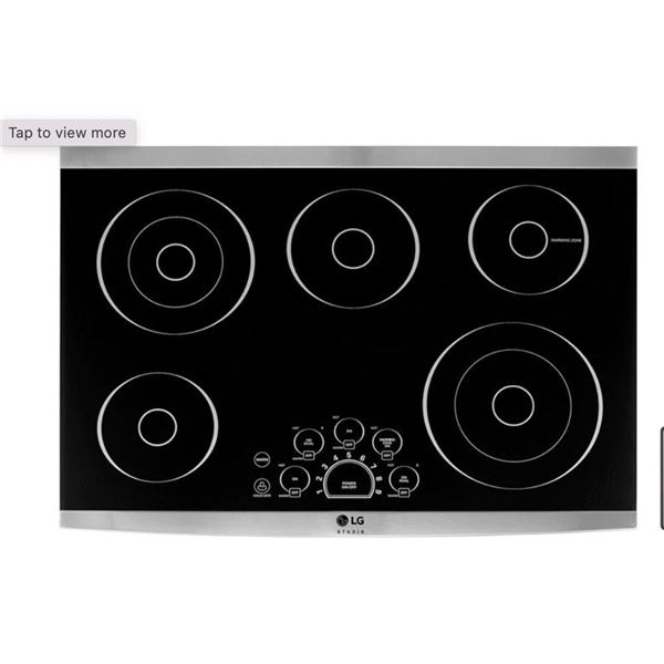 LG LSCE305ST LG Studio 30" Electric Radiant Cooktop, 5 Cooking Elements (2 Dual -  3.0 KW & 1.9 KW, 