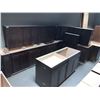 Image 2 : Salem Cappuccino Maple 10 Piece Corner Kitchen Cabinet Set Includes 10 Base & 9 Wall Cabinets of ass