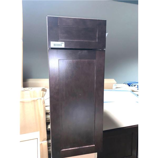 Salem Cappuccino Maple Single Door Top Drawer Base cabinet 12 inch