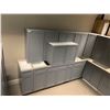 Image 2 : NEW S.Cloud Gray - 15 Piece Kitchen Cabinet Set includes 8 Base & 7 Wall Upper Cabinets Approx wall 