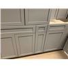 Image 5 : NEW S.Cloud Gray - 15 Piece Kitchen Cabinet Set includes 8 Base & 7 Wall Upper Cabinets Approx wall 