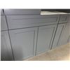 Image 2 : NEW S.Cloud Gray - 18 Piece Kitchen Cabinet Set includes 8 Base & 10 Wall Upper Cabinets Approx foot