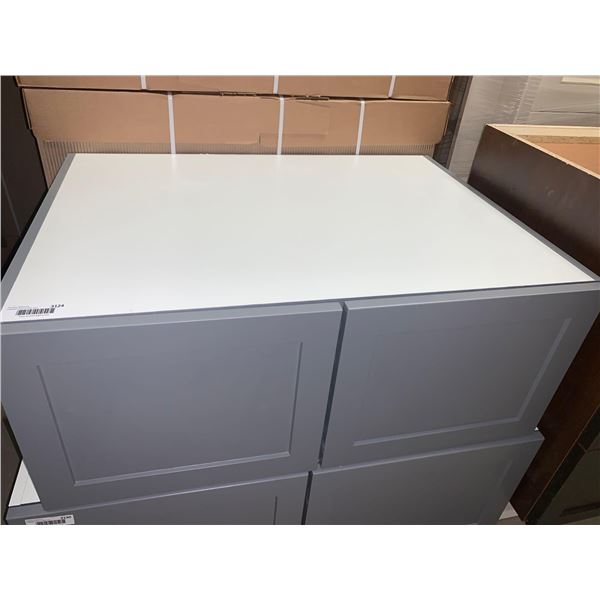 S.Cloudstock Wall Upper double door Cabinet 34 x 13.5 x 24 inch NEW -includes interior shelves