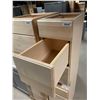 Image 2 : Solid Natural Maple Triple Drawer Vanity Vase Cabinet 12 Inch
