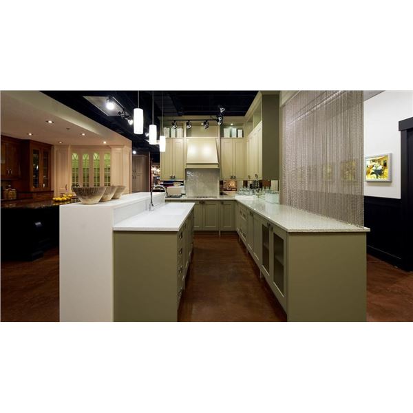 Complete Kitchen Display as pictured - Set includes all Cabinets & Counter Tops - No Appliances. Set