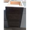 Image 1 : Maple Dark Espresso Vanity triple door cabinet 15 inch NEW