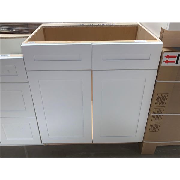 White Double Door Sink Base cabinet 30 inch NEW