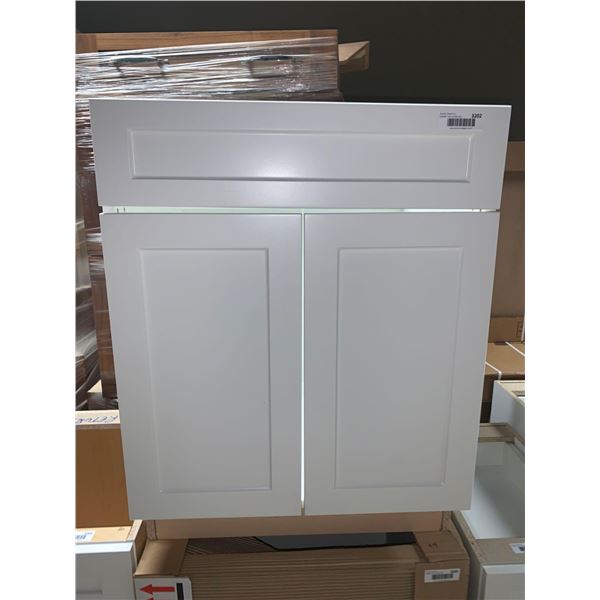 White Vanity Double Door Sink Base cabinet 24 inch NEW