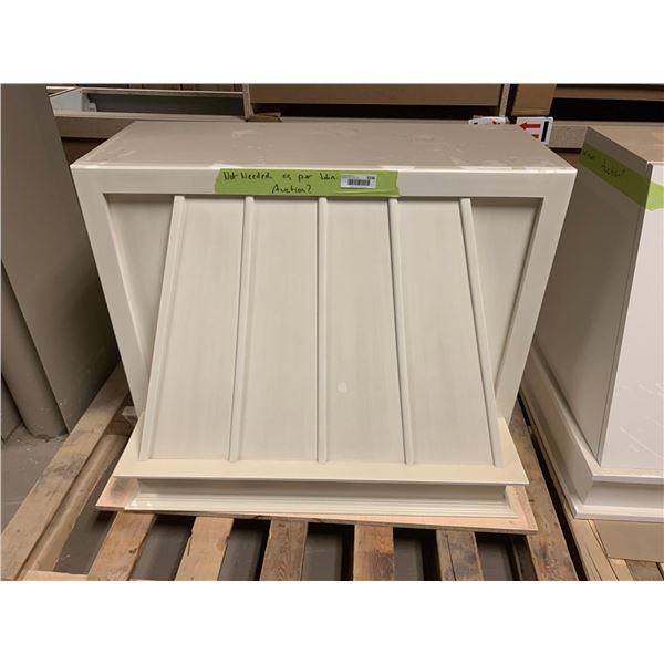 White Range Hood Cabinet - 34 inch Width