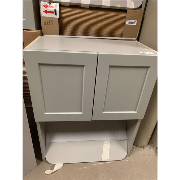Cosmo Gray Microwave Wall Cabinet 24 x 30 inch NEW