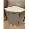 Image 1 : Cosmo Gray Corner Wall Cabinet 16 x 12x 30 inch NEW