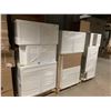 Image 2 : LOT OF 3 PALLETS - White Cabinets partial Set includes Bases, Vanities and uppers - Approx 12 Pieces
