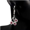 Image 2 : Natural Pigeon Blood Red Ruby Earrings