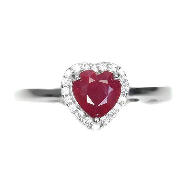 Natural Pigeon Blood Red Heart Ruby Ring