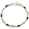 Image 1 : NATURAL GREEN CHROME DIOPSIDE PERIDOT BRACELET