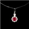 Image 1 : Natural Pigeon Blood Red Ruby Pendant/Necklace