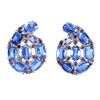 Image 1 : Natural Kyanite Rhodolite Garnet Tanzanite Earrings
