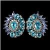 Image 1 : Natural Unheated  Apatite Tanzanite Earrings